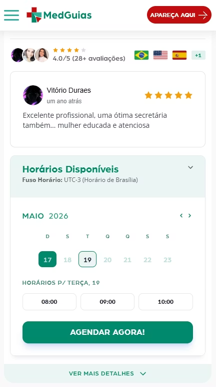 Agenda vinculada ao anúncio MedGuias