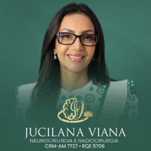 Dra. Jucilana Viana, médica especialista em Neurocirurgia em Manaus. Atendimento neurocirúrgico especializado no diagnóstico e tratamento de doenças do sistema nervoso central e periférico, como tumores cerebrais, aneurismas, hérnia de disco, dores na coluna e realização de cirurgias neurológicas complexas no Amazonas.